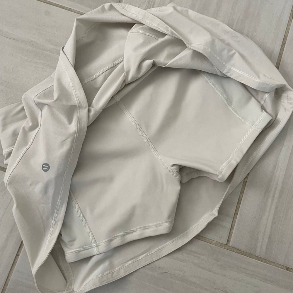 Lululemon Pace Rival Cream White Tennis Skort - Picture 3 of 7